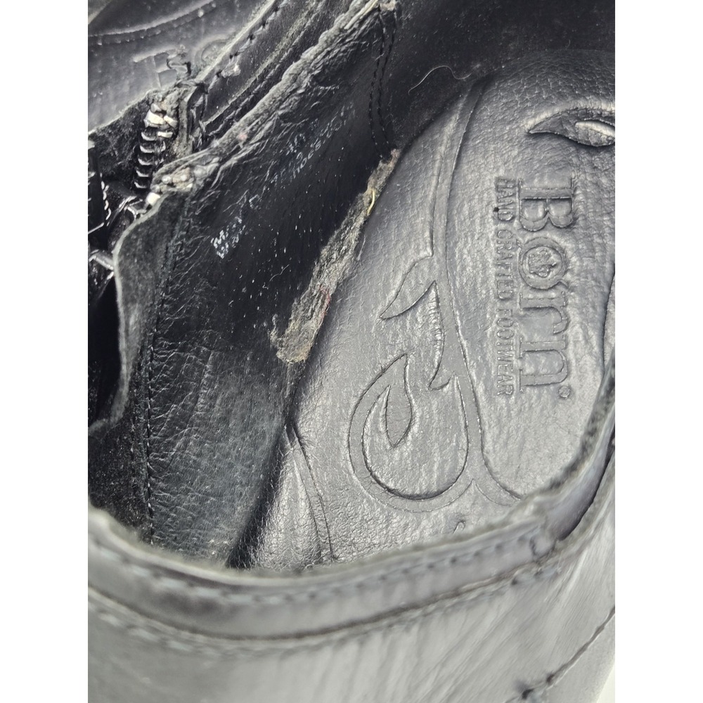 Born‎ Leather Ankle Boots Women's Size 9 Black Booties - Picture 6 of 11